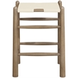 Meridian Furniture Santos Cream Vegan Leather Upholstered Counter Stool