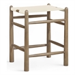 Meridian Furniture Santos Cream Vegan Leather Upholstered Counter Stool