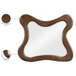 Meridian Furniture Verra Brown Solid Wood Mirror