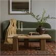 Meridian Furniture Ravenna Natural Genuine Travertine and Oak Wood Coffee Table