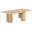 Meridian Furniture Ravenna Natural Genuine Travertine and Oak Wood Coffee Table