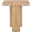 Meridian Furniture Ravenna Natural Genuine Travertine and Oak Wood End Table
