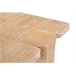 Meridian Furniture Ravenna Natural Genuine Travertine and Oak Wood End Table