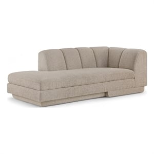 Meridian Furniture Modari Beige Fabric Upholstered Left Arm Chaise