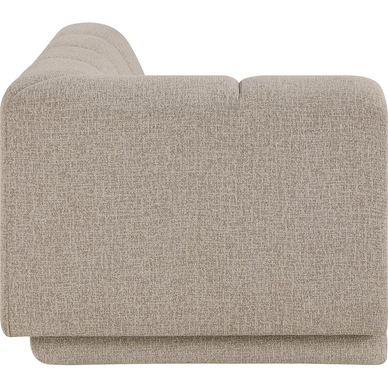 Meridian Furniture Modari Beige Fabric Upholstered Right Arm Chaise