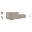 Meridian Furniture Modari Beige Fabric Upholstered Right Arm Chaise