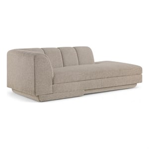 Meridian Furniture Modari Beige Fabric Upholstered Right Arm Chaise