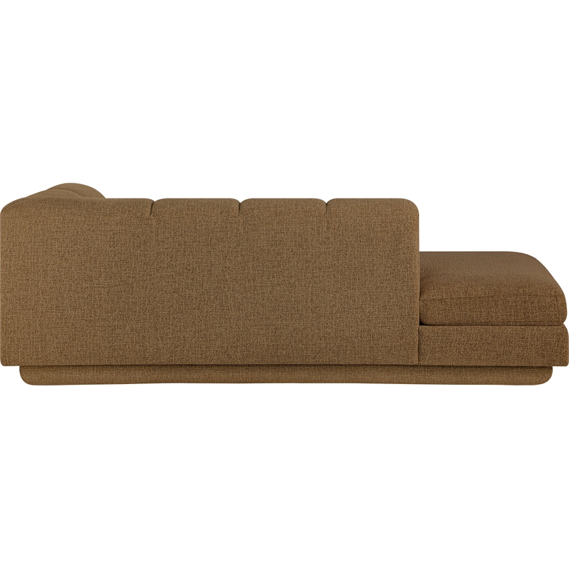 Meridian Furniture Modari Brown Fabric Upholstered Left Arm Chaise