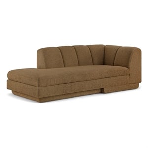 Meridian Furniture Modari Brown Fabric Upholstered Left Arm Chaise