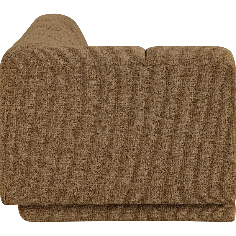 Meridian Furniture Modari Brown Fabric Upholstered Right Arm Chaise