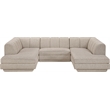 Meridian Furniture Modari Beige Fabric Upholstered 3pc. Modular Sectional