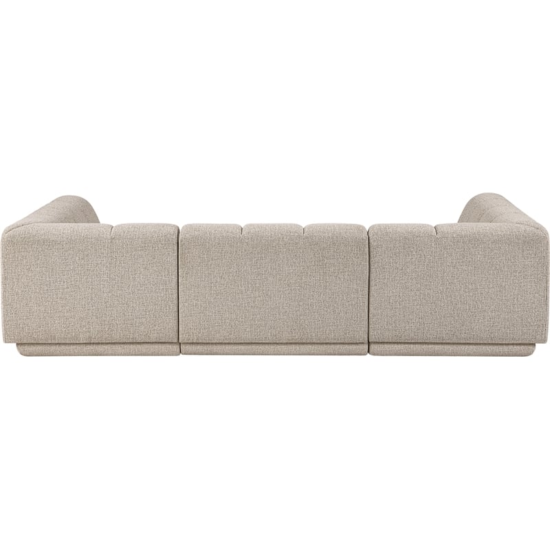 Meridian Furniture Modari Beige Fabric Upholstered 3pc. Modular Sectional