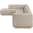 Meridian Furniture Modari Beige Fabric Upholstered 3pc. Modular Sectional