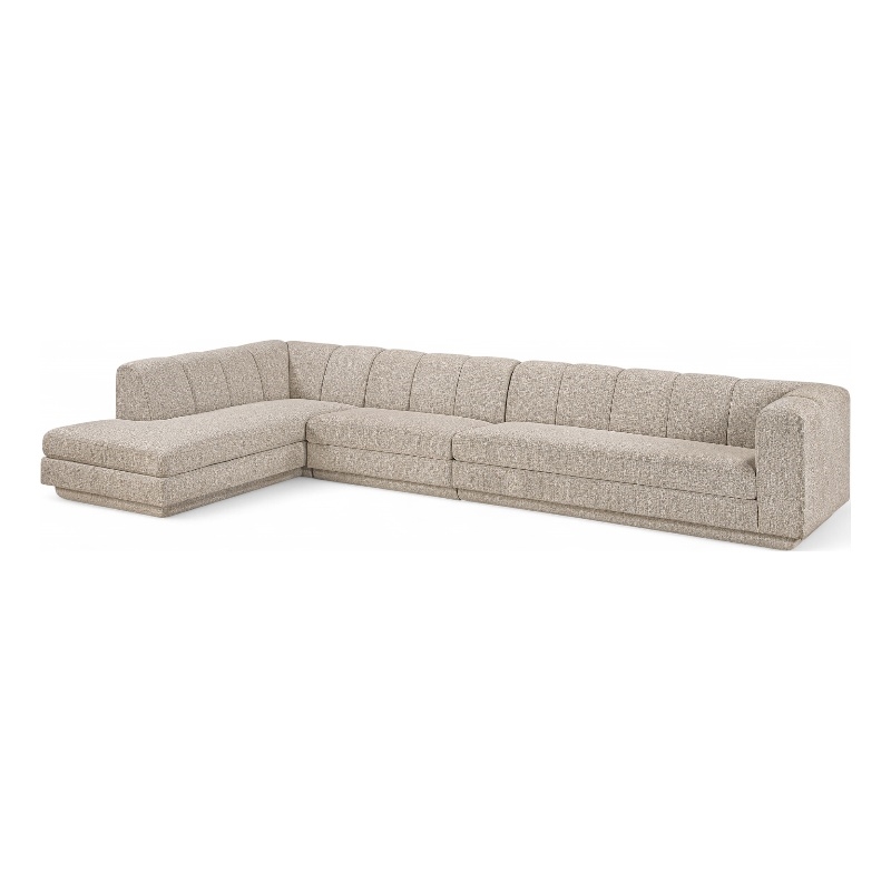 Meridian Furniture Modari Beige Fabric Upholstered 3pc. Modular Sectional