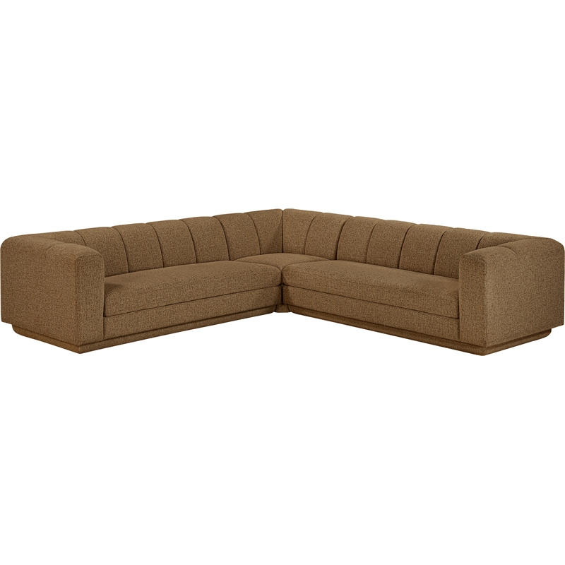 Meridian Furniture Modari Brown Fabric Upholstered 3pc. Modular Sectional