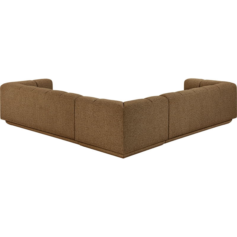 Meridian Furniture Modari Brown Fabric Upholstered 3pc. Modular Sectional