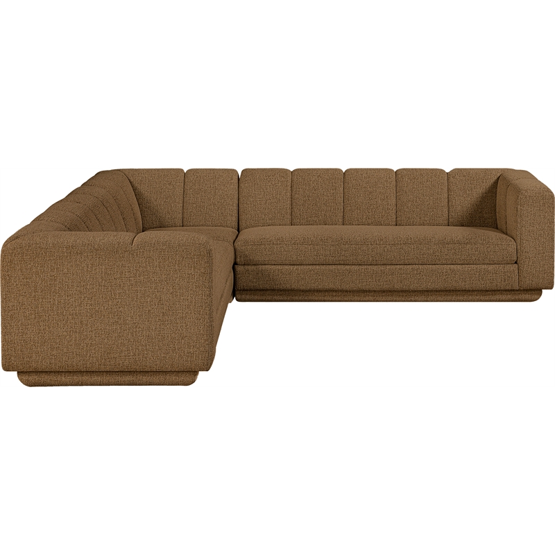 Meridian Furniture Modari Brown Fabric Upholstered 3pc. Modular Sectional