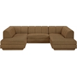 Meridian Furniture Modari Brown Fabric Upholstered 3pc. Modular Sectional