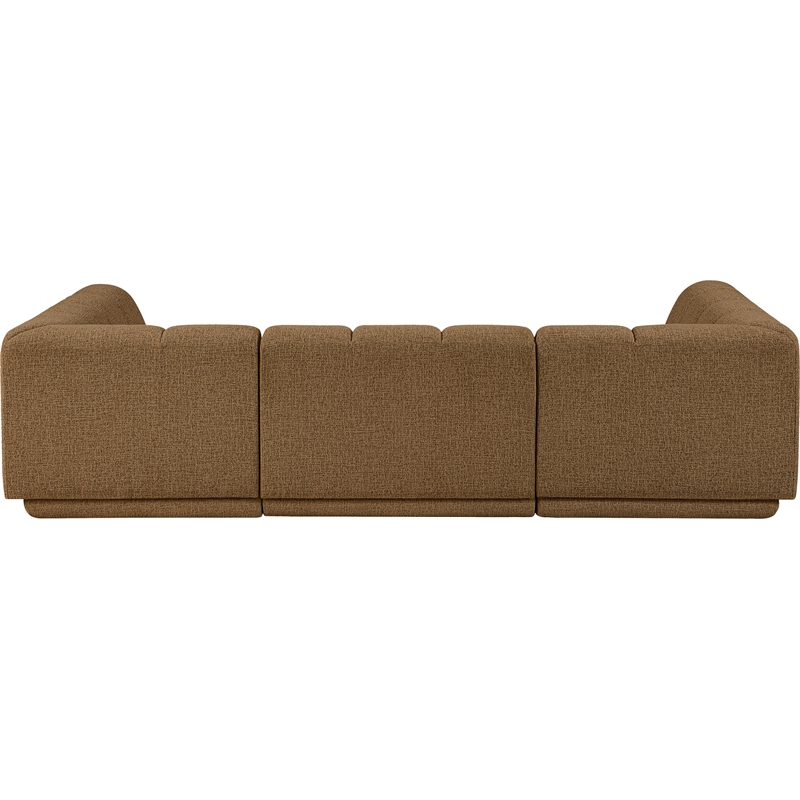 Meridian Furniture Modari Brown Fabric Upholstered 3pc. Modular Sectional
