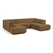 Meridian Furniture Modari Brown Fabric Upholstered 3pc. Modular Sectional