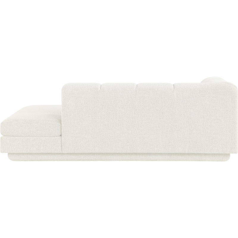 Meridian Furniture Modari Cream Fabric Upholstered Right Arm Chaise