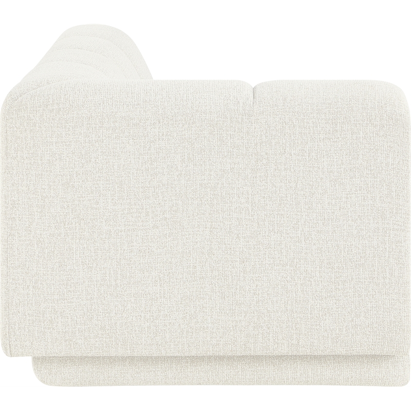 Meridian Furniture Modari Cream Fabric Upholstered Right Arm Chaise
