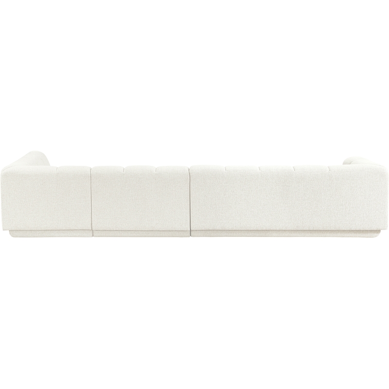 Meridian Furniture Modari Cream Fabric Upholstered 3pc. Modular Sectional