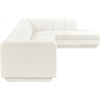 Meridian Furniture Modari Cream Fabric Upholstered 3pc. Modular Sectional