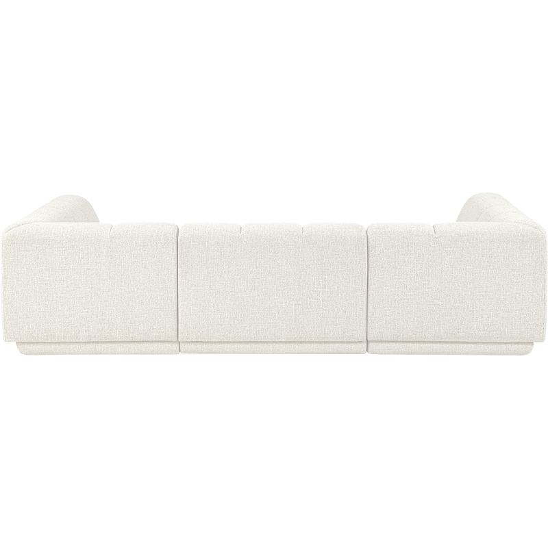 Meridian Furniture Modari Cream Fabric Upholstered 3pc. Modular Sectional