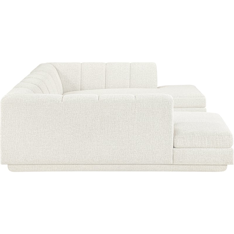 Meridian Furniture Modari Cream Fabric Upholstered 3pc. Modular Sectional