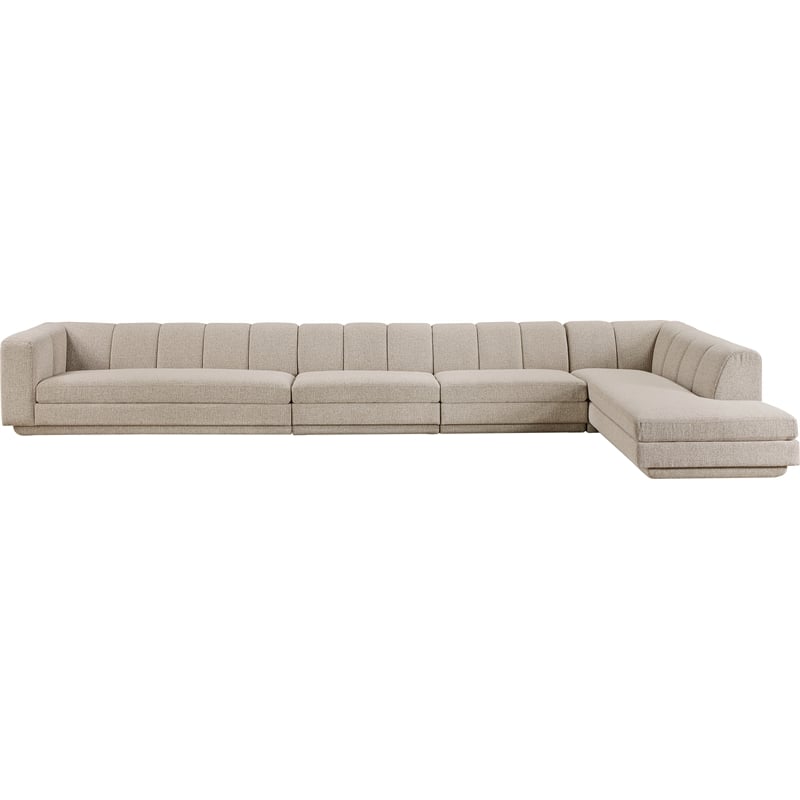 Meridian Furniture Modari Beige Fabric Upholstered 4pc. Modular Sectional