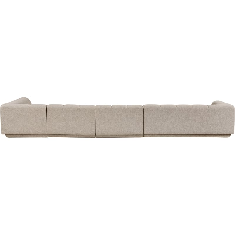 Meridian Furniture Modari Beige Fabric Upholstered 4pc. Modular Sectional