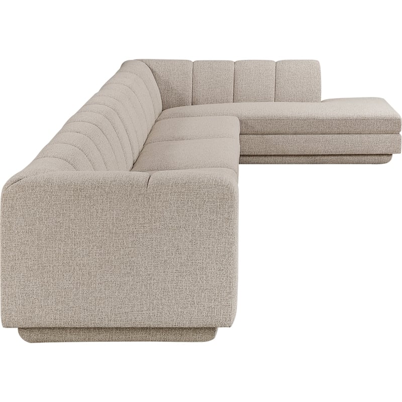 Meridian Furniture Modari Beige Fabric Upholstered 4pc. Modular Sectional