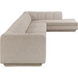 Meridian Furniture Modari Beige Fabric Upholstered 4pc. Modular Sectional
