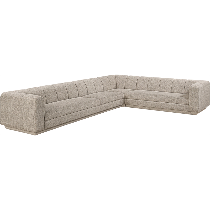 Meridian Furniture Modari Beige Fabric Upholstered 4pc. Modular Sectional