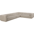 Meridian Furniture Modari Beige Fabric Upholstered 4pc. Modular Sectional