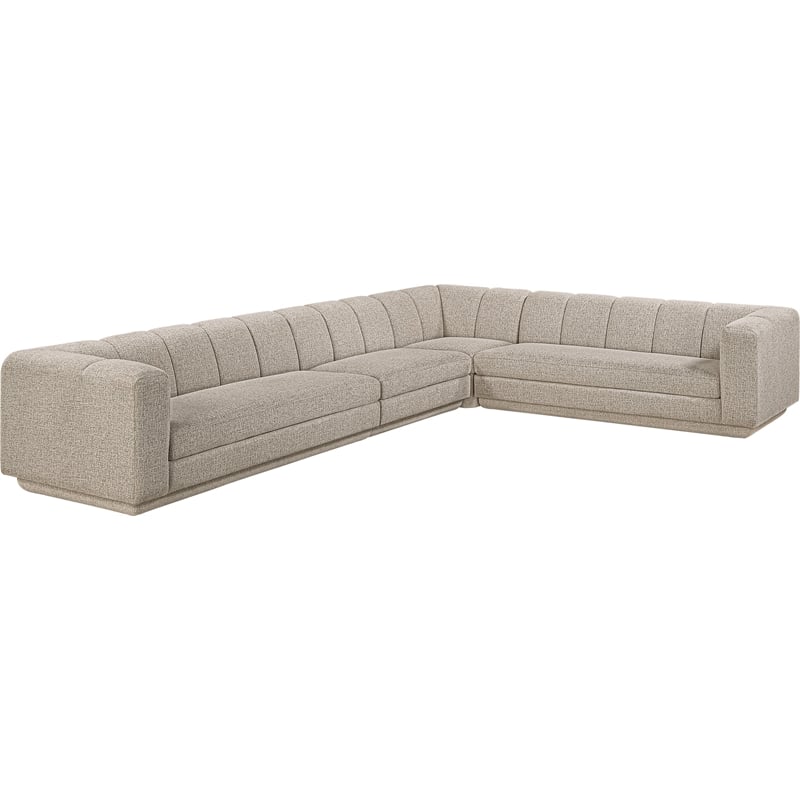 Meridian Furniture Modari Beige Fabric Upholstered 4pc. Modular Sectional