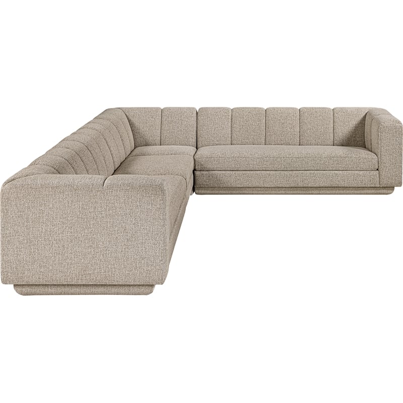Meridian Furniture Modari Beige Fabric Upholstered 4pc. Modular Sectional