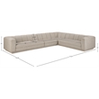 Meridian Furniture Modari Beige Fabric Upholstered 4pc. Modular Sectional