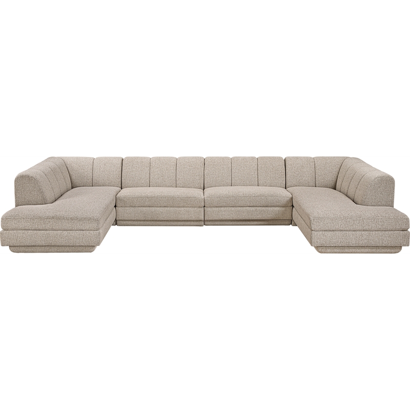 Meridian Furniture Modari Beige Fabric Upholstered 4pc. Modular Sectional