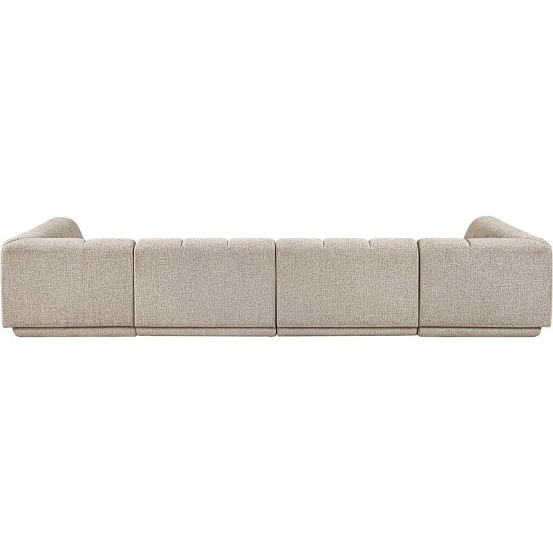 Meridian Furniture Modari Beige Fabric Upholstered 4pc. Modular Sectional