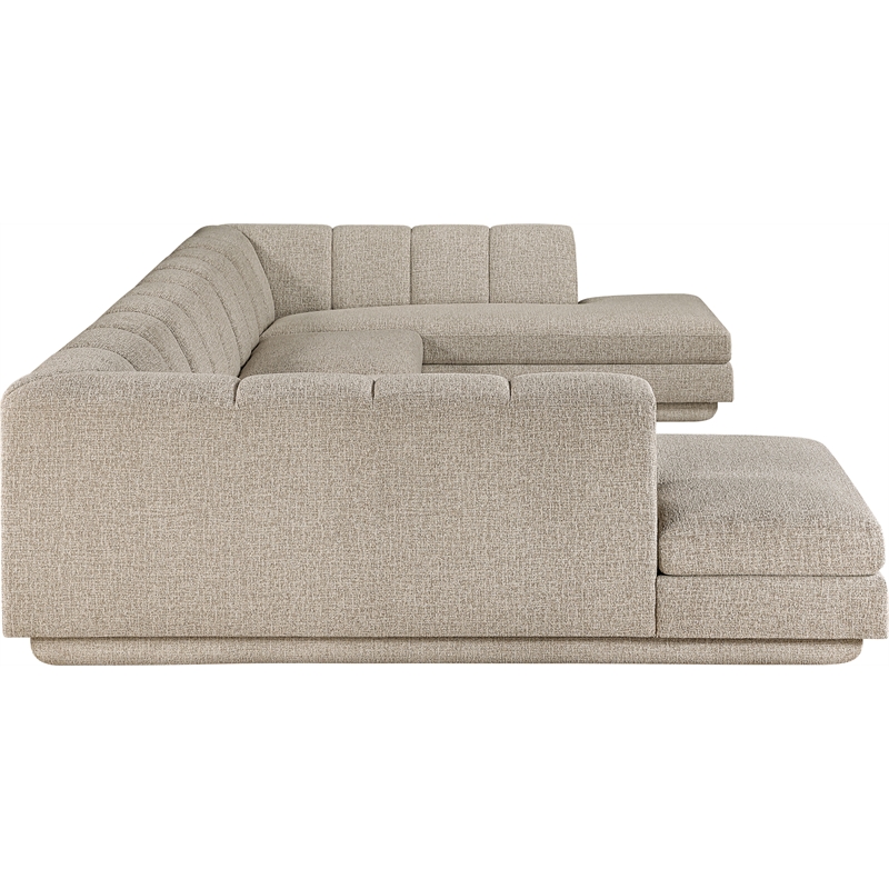 Meridian Furniture Modari Beige Fabric Upholstered 4pc. Modular Sectional