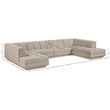 Meridian Furniture Modari Beige Fabric Upholstered 4pc. Modular Sectional