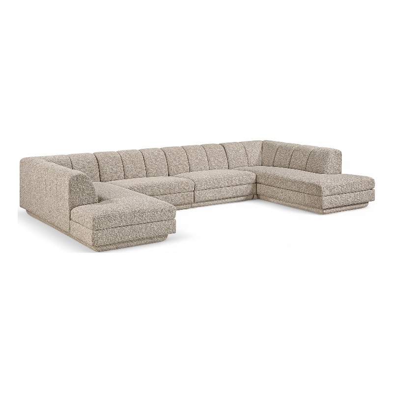 Meridian Furniture Modari Beige Fabric Upholstered 4pc. Modular Sectional