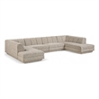 Meridian Furniture Modari Beige Fabric Upholstered 4pc. Modular Sectional