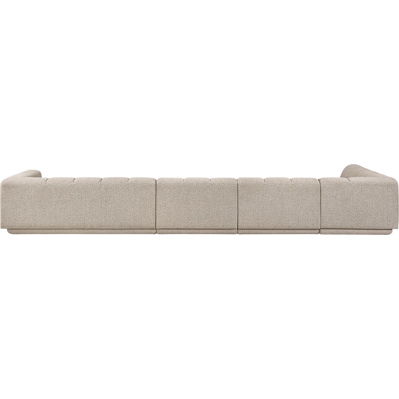 Meridian Furniture Modari Beige Fabric Upholstered 4pc. Modular Sectional