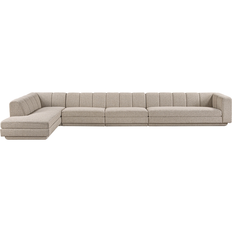 Meridian Furniture Modari Beige Fabric Upholstered 4pc. Modular Sectional