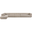 Meridian Furniture Modari Beige Fabric Upholstered 4pc. Modular Sectional
