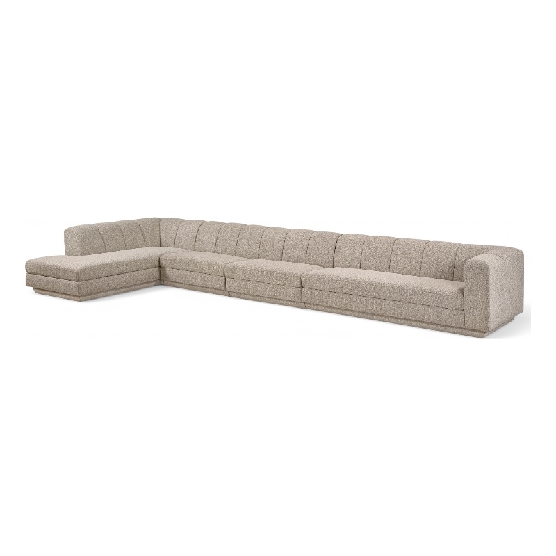 Meridian Furniture Modari Beige Fabric Upholstered 4pc. Modular Sectional