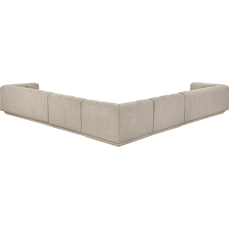 Meridian Furniture Modari Beige Fabric Upholstered 5pc. Modular Sectional